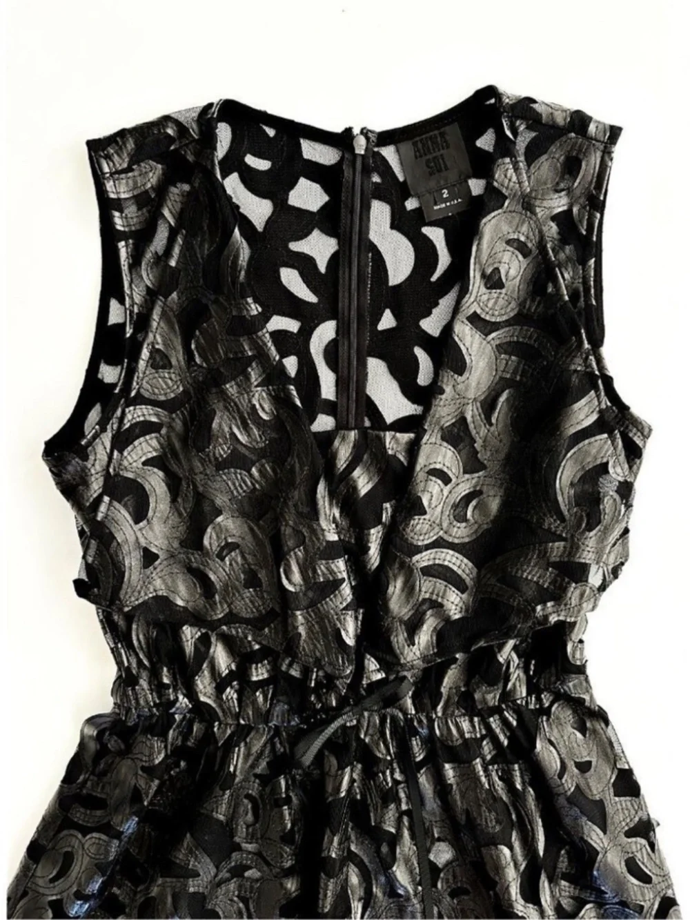 Anna Sui x Anthropologie Grotto Laser Cut Lace‎ Whimsigoth Mini Dress 2